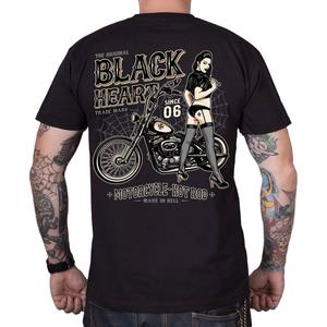 T-shirt Black Heart Chopper Pussy zwart