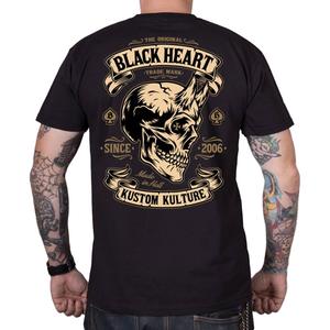 T-shirt Zwart Hart Duivel Schedel zwart