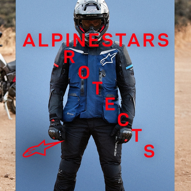 Alpinestars Boulder Gore-Tex donkerblauw-zwart motorjack