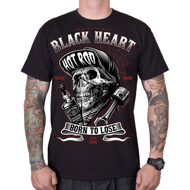 T-shirt Black Heart Buddy zwart
