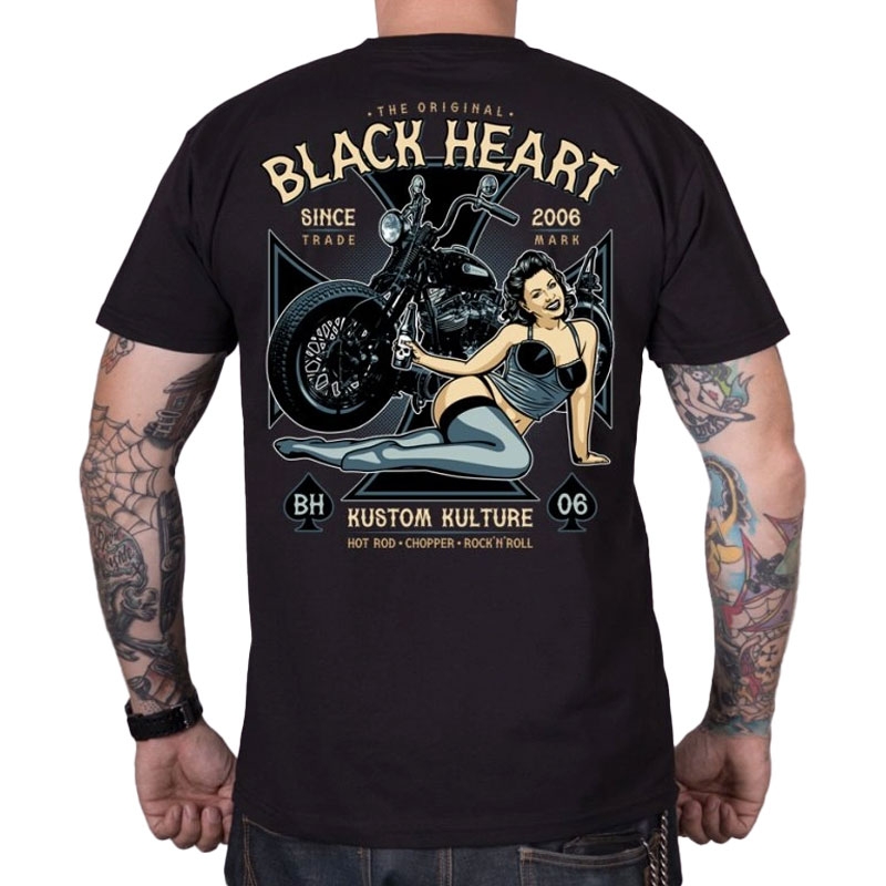 T-shirt Zwart hart Ava zwart