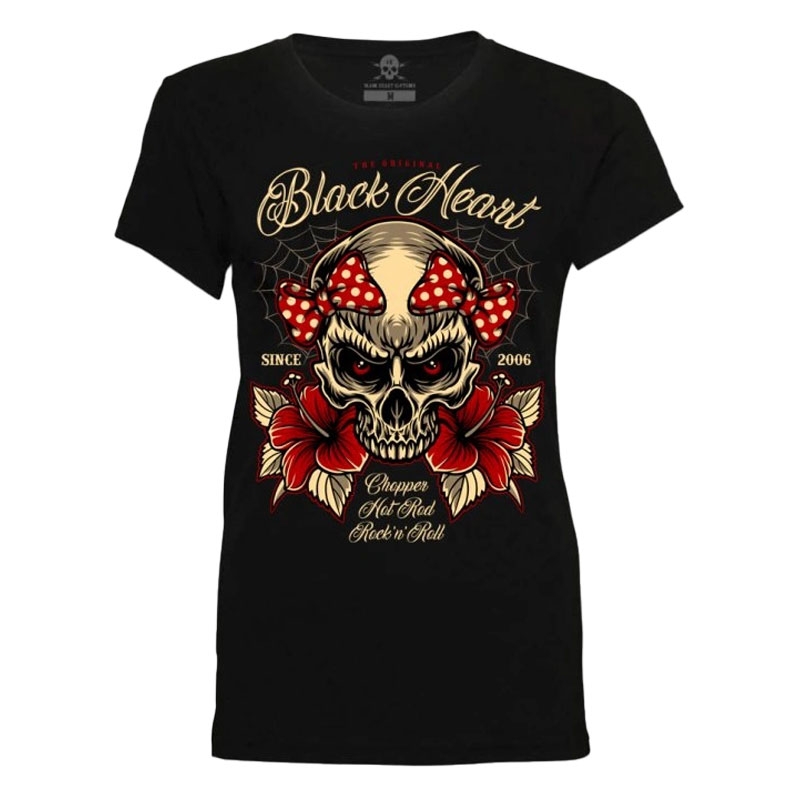 Dames Zwart Hart Ariella T-shirt zwart