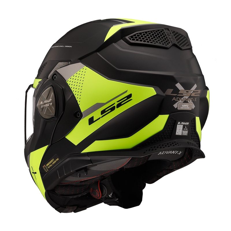 Opklapbare motorhelm LS2 FF901 Advant X Oblivion zwart-fluogeel