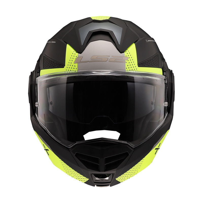Opklapbare motorhelm LS2 FF901 Advant X Oblivion zwart-fluogeel
