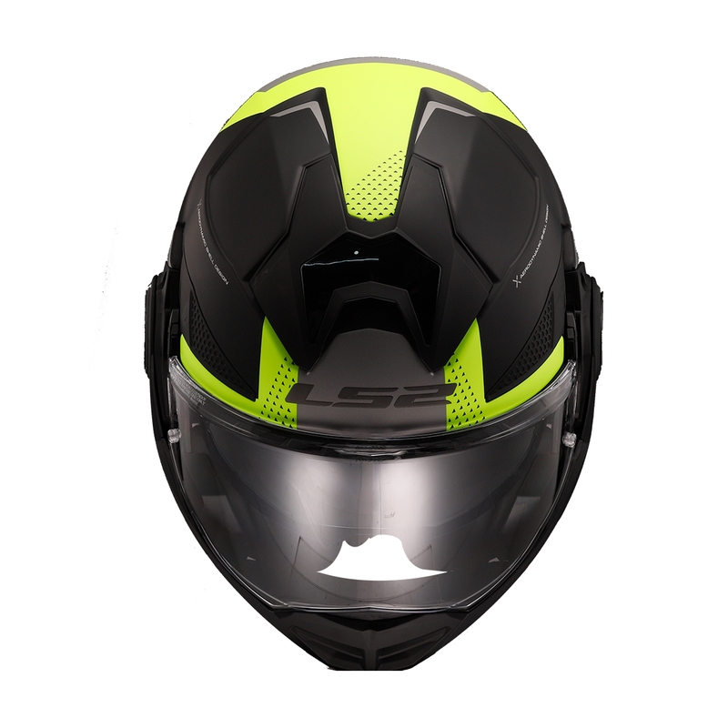 Opklapbare motorhelm LS2 FF901 Advant X Oblivion zwart-fluogeel
