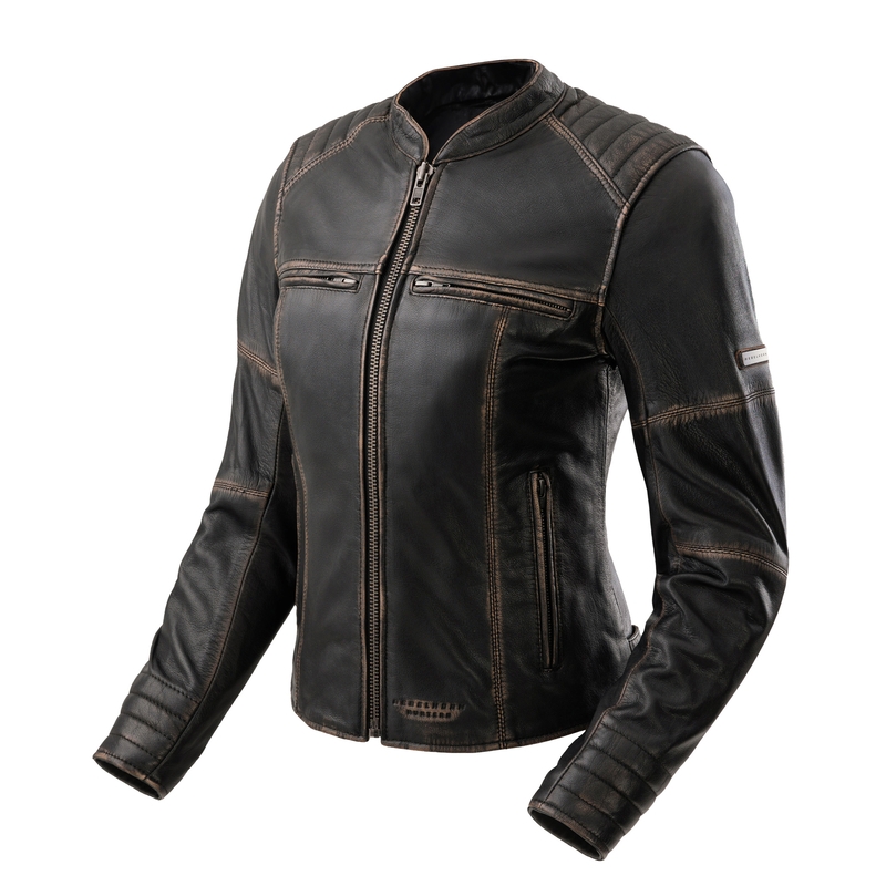 Leren dames motorjas Rebelhorn Hunter II bruin
