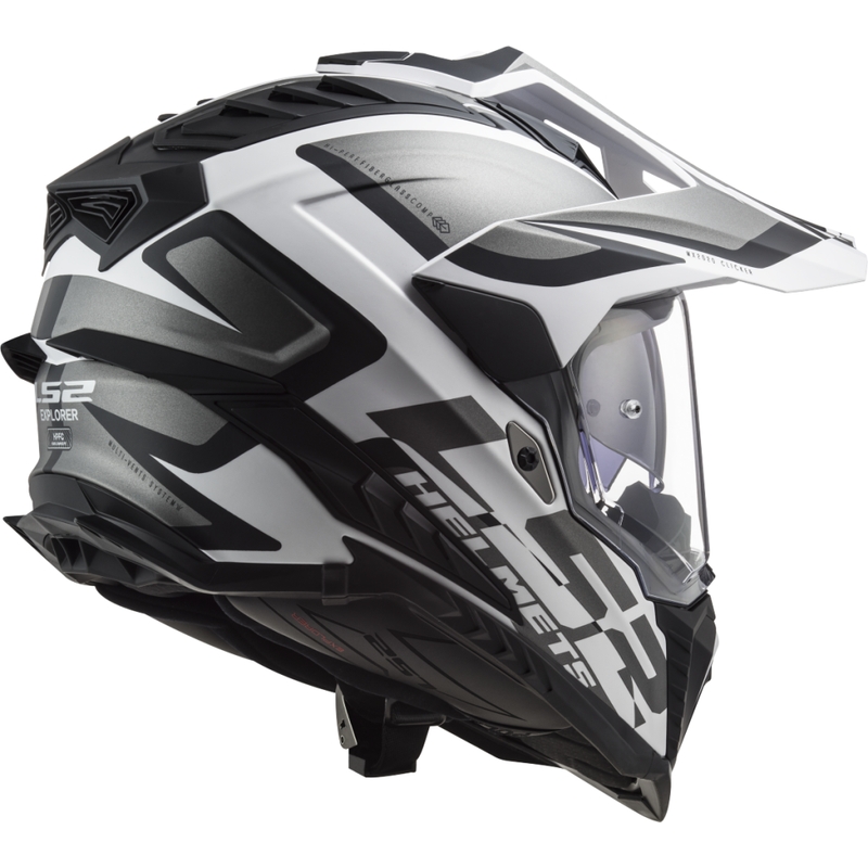 Endurohelm LS2 MX701 Explorer Alter mat zwart en wit