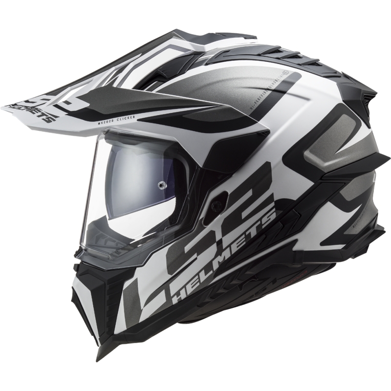 Endurohelm LS2 MX701 Explorer Alter mat zwart en wit