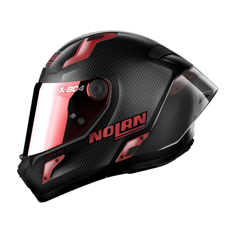 Nolan X-804 RS Ultra Carbon Iridium Edition Zwart-Rood Integraal Motorhelm