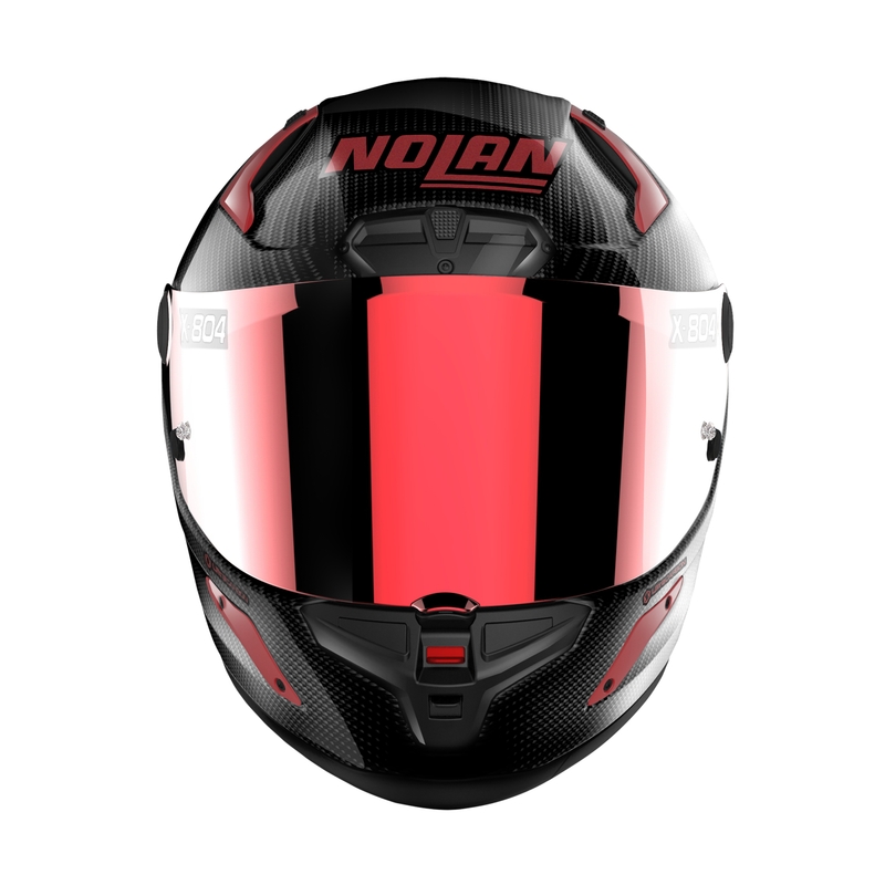 Nolan X-804 RS Ultra Carbon Iridium Edition Zwart-Rood Integraal Motorhelm