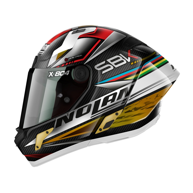 Nolan X-804 RS Ultra Carbon SBK integraal motorhelm zwart-rood-goud