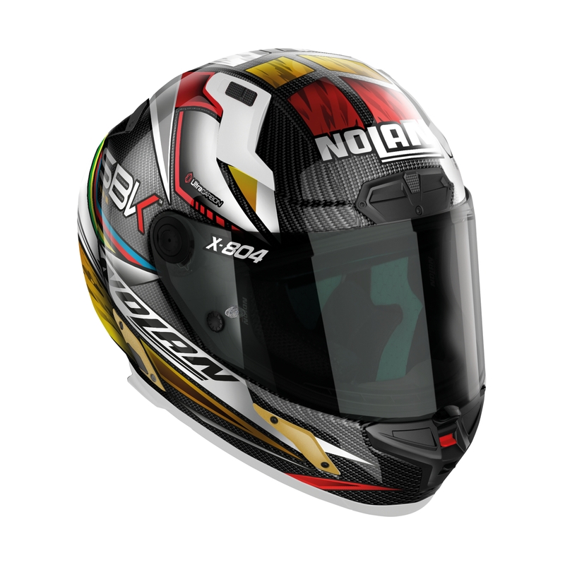 Nolan X-804 RS Ultra Carbon SBK integraal motorhelm zwart-rood-goud