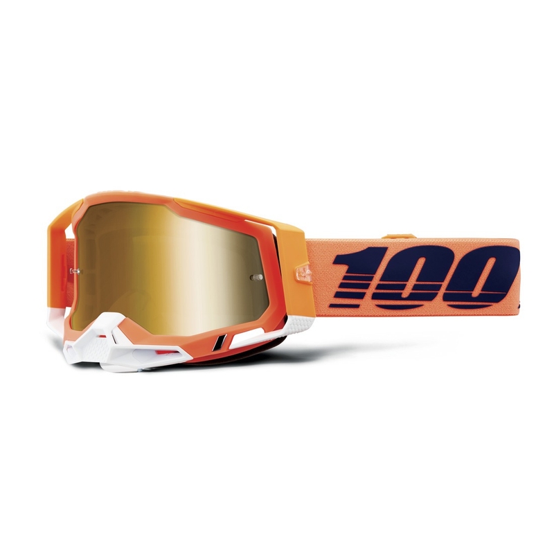 Motorcrossbril 100% RACECRAFT Koraalgoud plexi