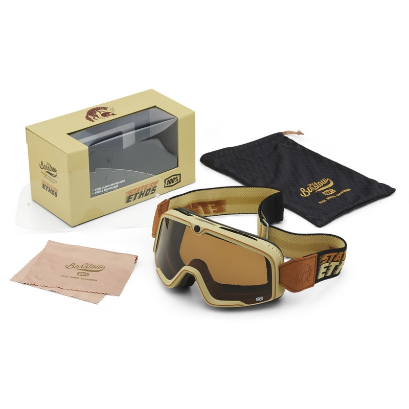 Motorcrossbril 100% - USA Barstow State Of Ethos brons plexi