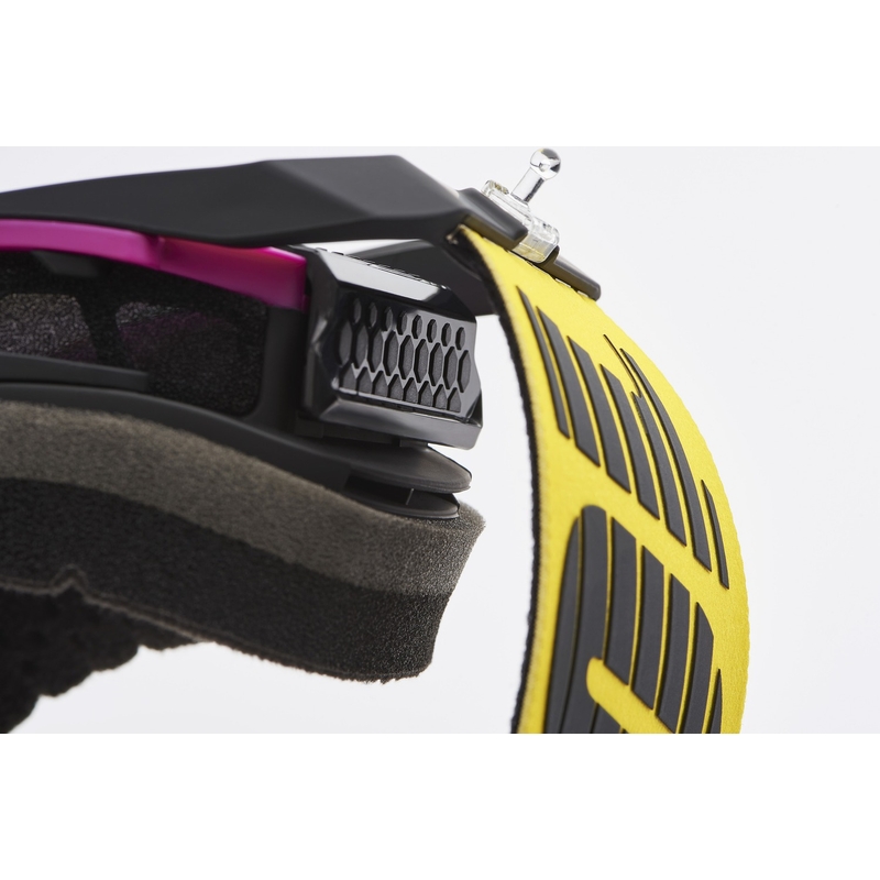 Motorcrossbril 100% ARMEGA 91 goud plexi