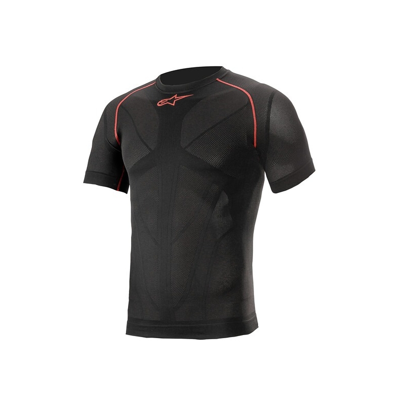 Alpinestars Ride Tech zomer thermoshirt korte mouw zwart en rood