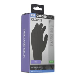 Handschoeninzetstukken met zijde OXFORD zwart