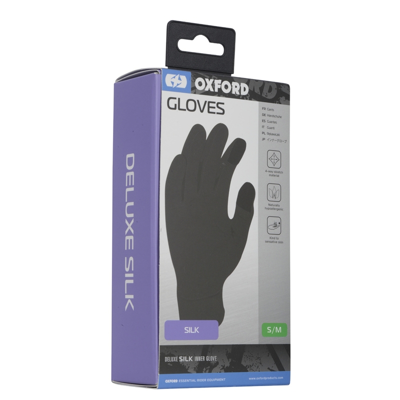Handschoeninzetstukken met zijde OXFORD zwart