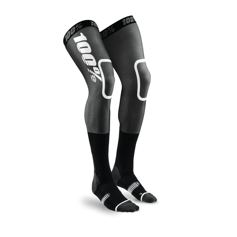 Kniekousen 100%-USA REV MX zwart en wit