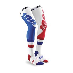 Kniebroek 100%-USA REV MX blauw-rood