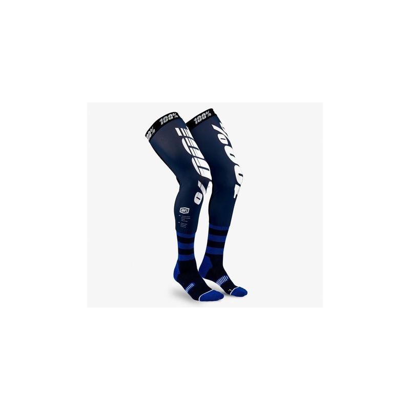 Kniehoge sokken 100%-USA REV blauw en wit