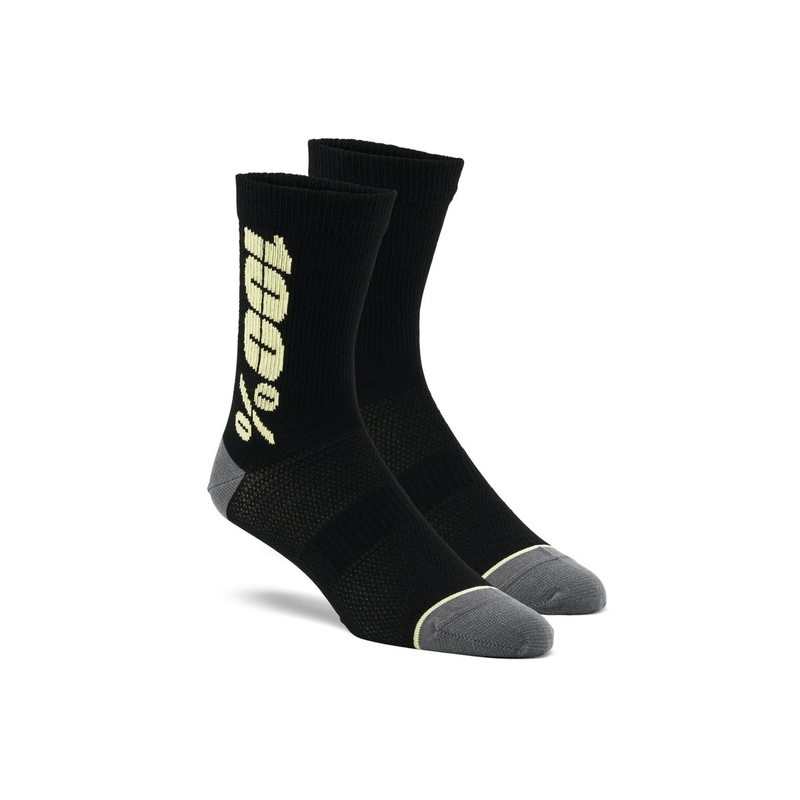 Sokken 100% - USA Rythym Merino Wol zwart en geel