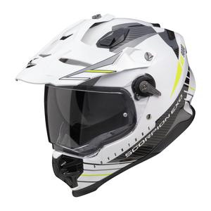 Endurohelm Scorpion ADF-9000 Air Feat mat wit-zwart-fluogeel