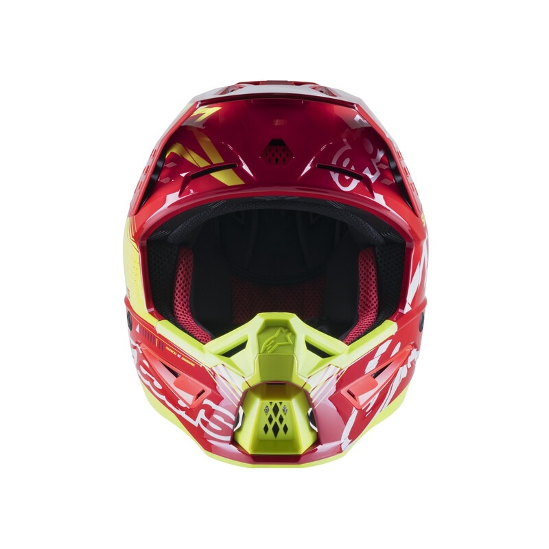 Alpinestars S-M5 Action rood-fluo geel-wit-blauw motorcrosshelm