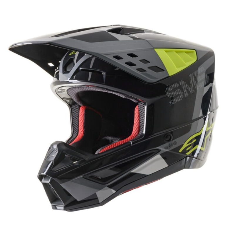 Alpinestars S-M5 Rover Motorcrosshelm antraciet-fluogeel-camouflagegrijs