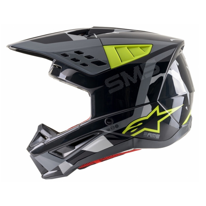 Alpinestars S-M5 Rover Motorcrosshelm antraciet-fluogeel-camouflagegrijs