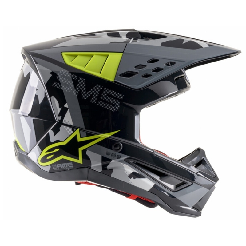 Alpinestars S-M5 Rover Motorcrosshelm antraciet-fluogeel-camouflagegrijs