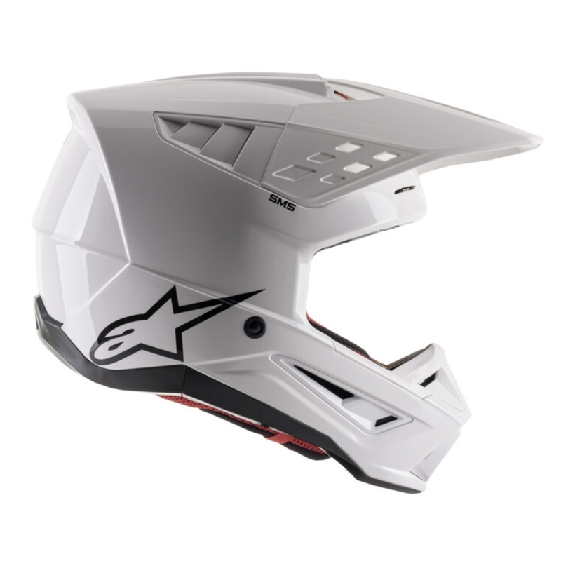 Motokrosová helma Alpinestars S-M5 Solid bílá lesklá