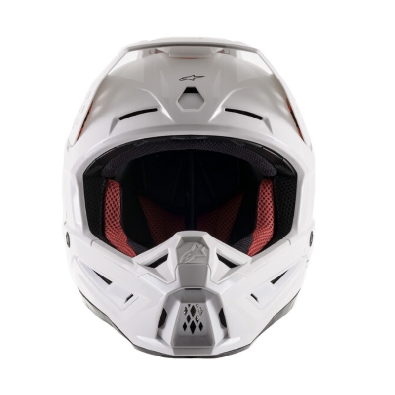 Motokrosová helma Alpinestars S-M5 Solid bílá lesklá