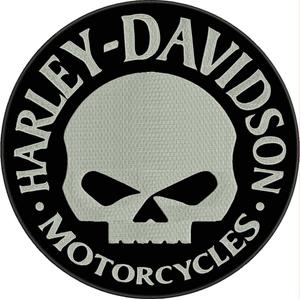Patch H-D motorfietsen zwart-wit