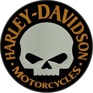 Patch H-D Motorfietsen zwart-wit-geel