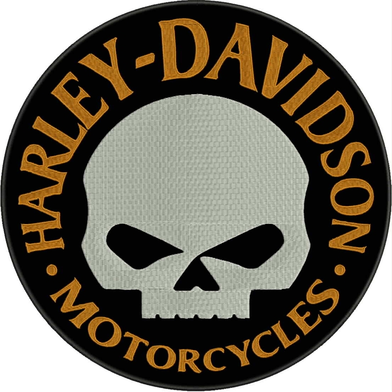 Patch H-D Motorfietsen zwart-wit-geel