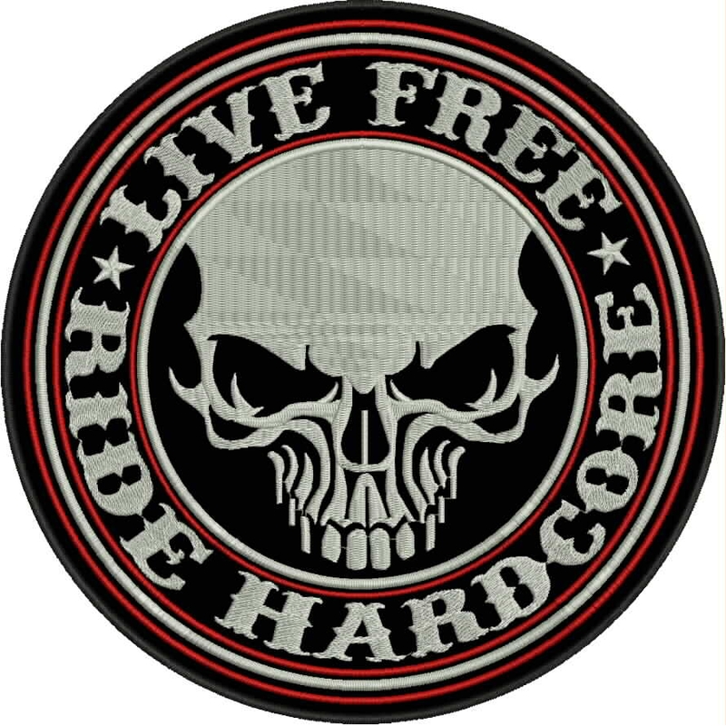 Patch Live free - Rijden hardcore met rood detail