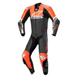 Alpinestars Missile 2 Ward Zwart-Fluorood-Wit Leren Motoroverall