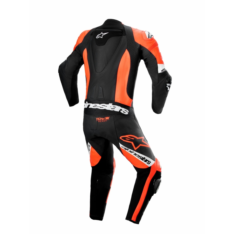Alpinestars Missile 2 Ward Zwart-Fluorood-Wit Leren Motoroverall