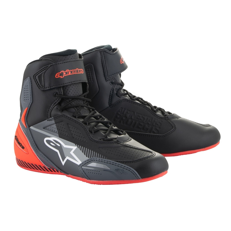 Alpinestars Faster-3 zwart-grijs-fluorode motorlaarzen