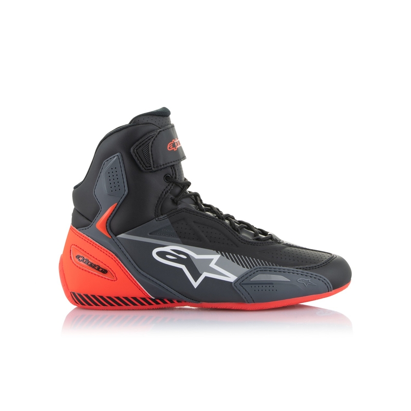 Alpinestars Faster-3 zwart-grijs-fluorode motorlaarzen