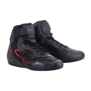 Alpinestars Faster-3 Rideknit zwart-donkergrijs-rood motorlaarzen