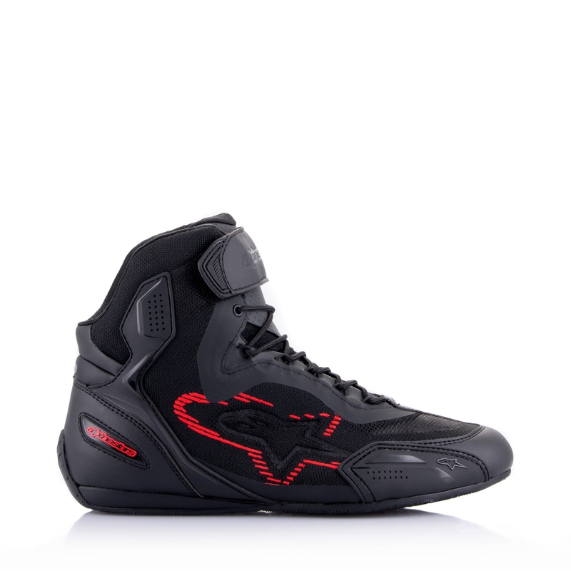 Alpinestars Faster-3 Rideknit zwart-donkergrijs-rood motorlaarzen