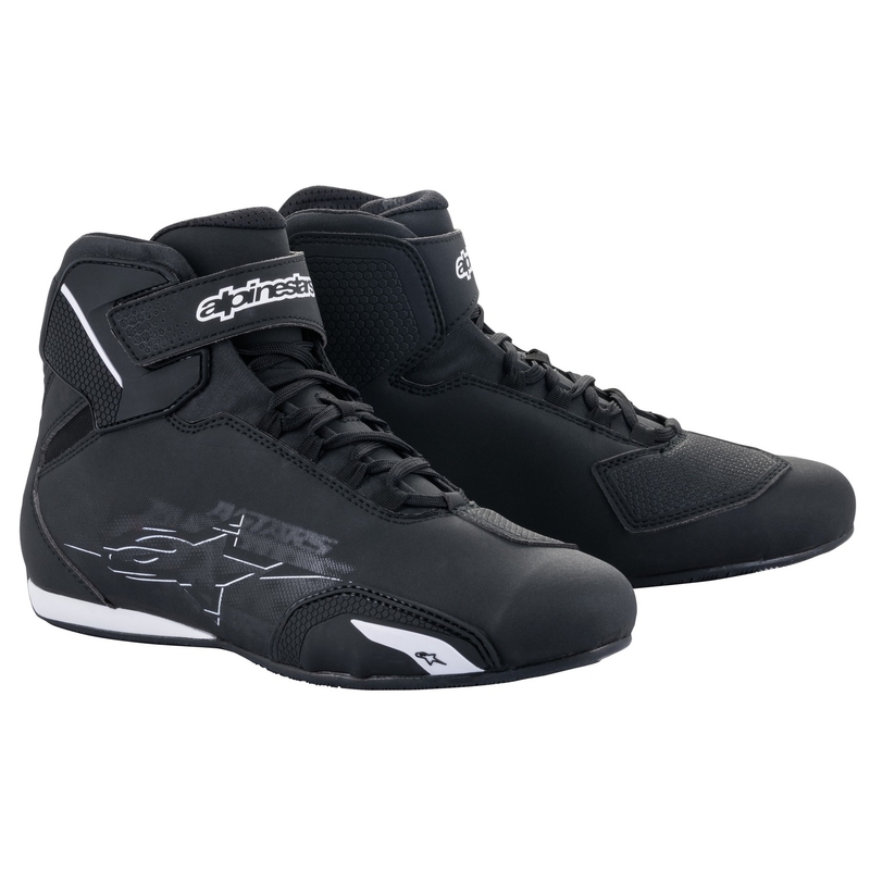 Alpinestars Sector zwart-witte motorlaarzen