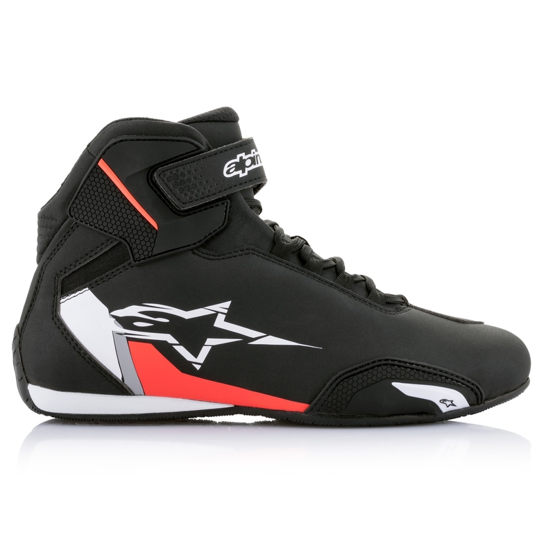 Alpinestars Sector zwart-wit-fluorode motorlaarzen