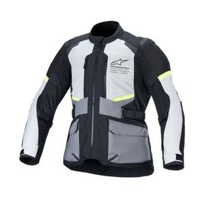 Alpinestars Andes Air Drystar Lichtgrijs-Donkergrijs-Zwart-Fluo Geel Motorjack 2024