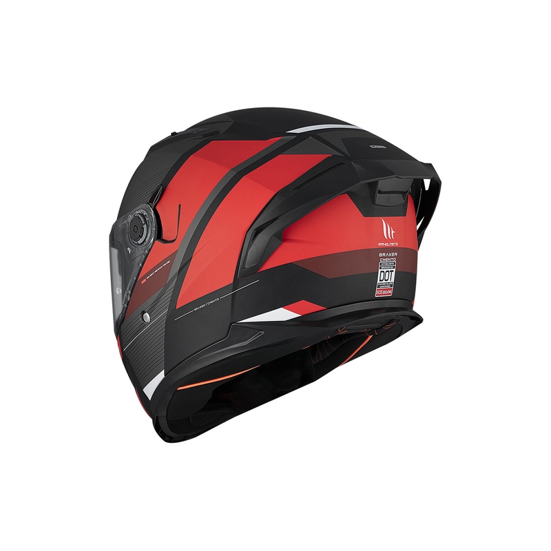 MT BRAKER SV Chento B5 integraal motorhelm mat zwart-grijs-rood