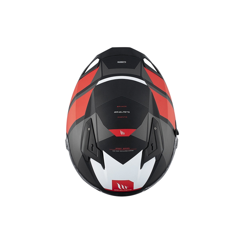 MT BRAKER SV Chento B5 integraal motorhelm mat zwart-grijs-rood