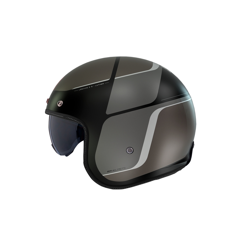 MT Le Mans 2 SV Luther Open Motorhelm Mat Zwart-Grijs