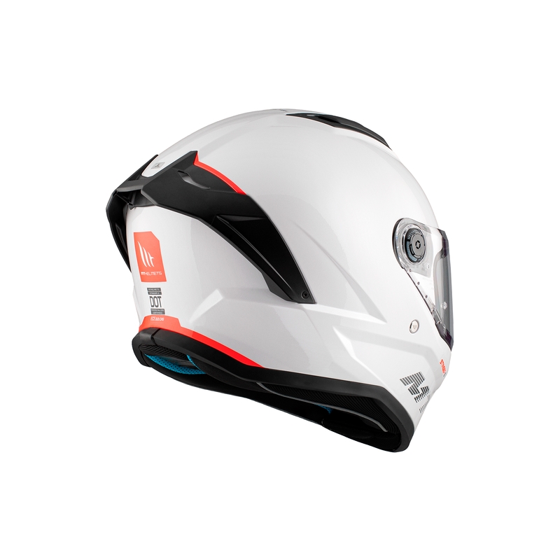 MT Stinger 2 Solid Gloss White integraal motorhelm